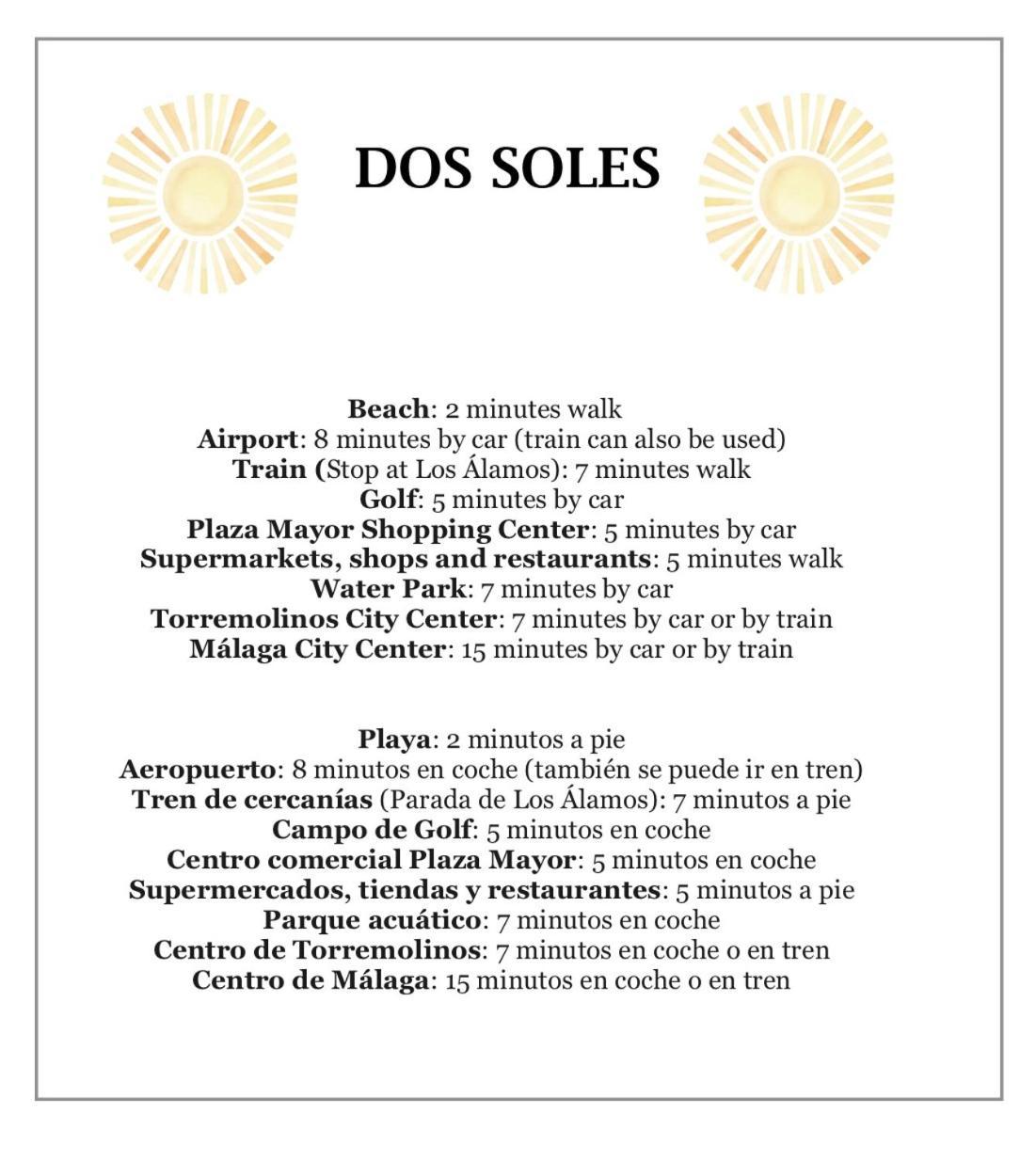 Dos Soles - Only 100 Meters From Beach ตอร์เรโมลิโนส ภายนอก รูปภาพ